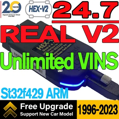 2025 Newest Unlimited VINs VCDZ 24.7.1 Diagnostic Coding VAGCONM VAG HE-X V2 Hardware Interface FOR