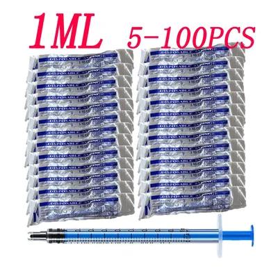 Hot 1ML Plastic Syringes Cubs Measuring Nutrient Hydroponic Disposable With Cover Measuring With OPP