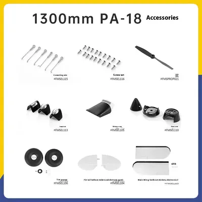 Fms 1300mm Pa-18 Accessories Fms Model Airplane Model Spare Parts Fuselage Flat Tail Main Wing