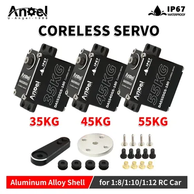 UAngel Waterproof Servo 35KG 45KG 55KG Aluminum Case Digital Metal Gear HV Coreless Servo for 1/8