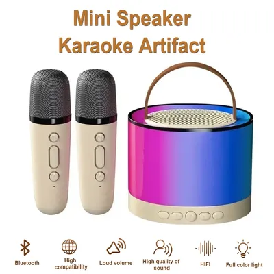 K52 Wireless Bluetooth Speaker Karaoke Machine With 2 Microphone Portable Multifunctional Audio
