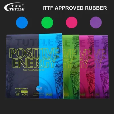 TUTTLE Positive Energy Table Tennis Rubber Pink Blue Green Purple Rubber ITTF Table Tennis Rubber