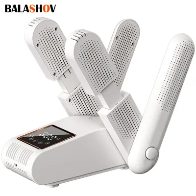 Shoe Dryer Portable Electric Shoe and Boot Dryer 180° Folding Design Smart Display for Shoes Gloves