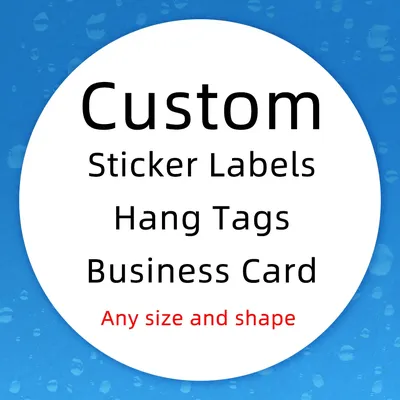 Custom Stickers Logo Label Business Card Hang Tags Brand Decoration Clothes Packaging Hangs Design