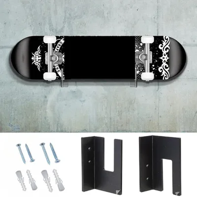 Skateboard Display Rack Wall Stand Fixed Mount Indoor Floating Skateboard Storage No Punching