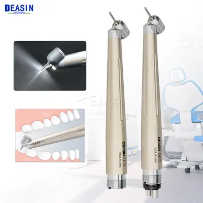 Deasin Dental 45 Degree LED High Speed Handpiece Air Turbine Anti Retraction Surgical Handpiece