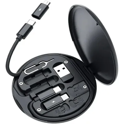 Portable Multi-functional Data Cable Storage Box, 60W Fast Charging Mobile Phone Holder, Charging