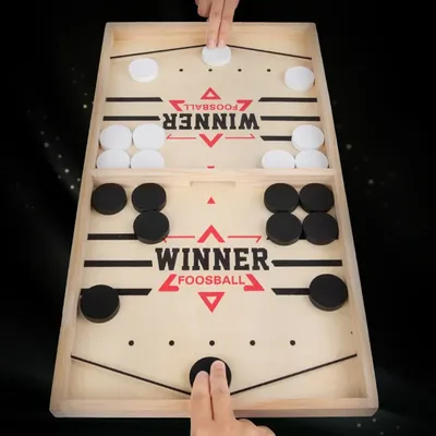 Sling Puck Board Games Wooden Hockey Party Games Fast-Paced Funny Family Table Two People Fight