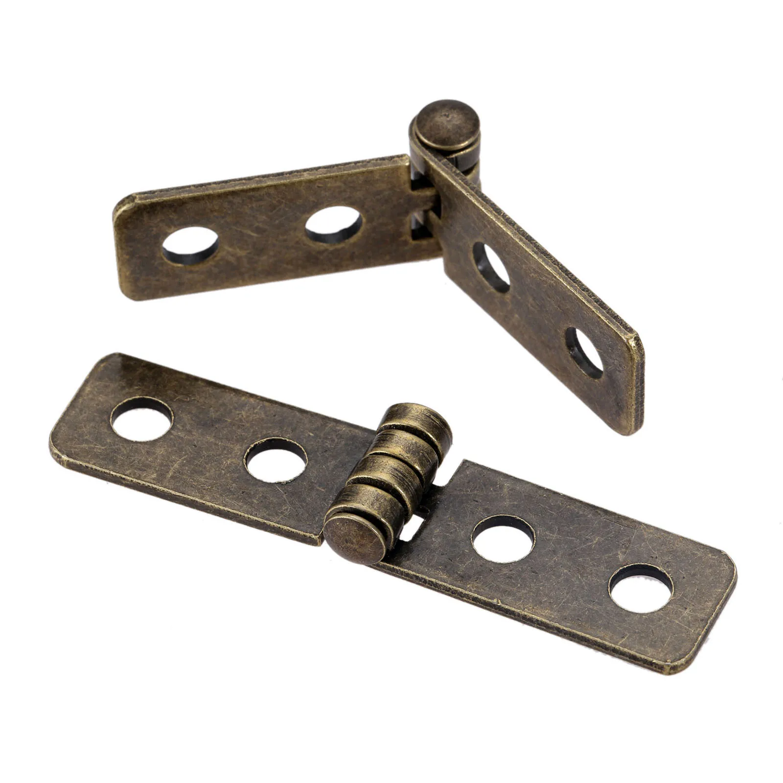 2Pcs Jewelry Wood Box Furniture Decorative Hinge Antique Bronze Drawer Cabinet Door Luggage Rectangle Hinge 4 Holes 58*13mm