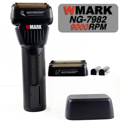WMARK NG-7982 Professional Hair Trimmer for Man 9000RPM Titanium Coated Floating Double Blade Mesh