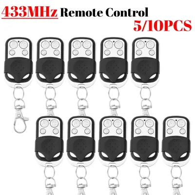 5/10pcs 433MHz Smart Copy Duplicator Remote Control 4 Button Electric Garage Door Gate Remote