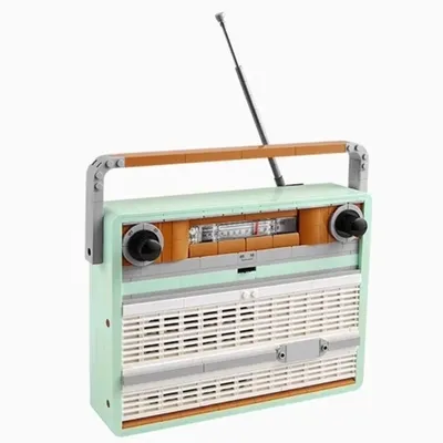 MOC 10334 Retro Radio Model Building Blocks 1970s transistor Radio Music Home Decor Bricks Toy for