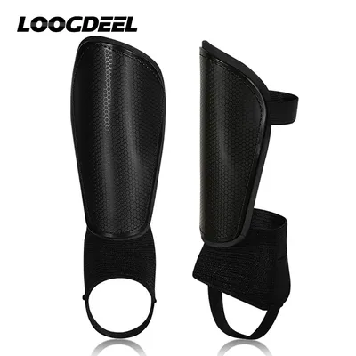 Loogdeel 1 Pair New Soccer Shin Guard with Ankle Protector and Adjustable Straps Football Protective