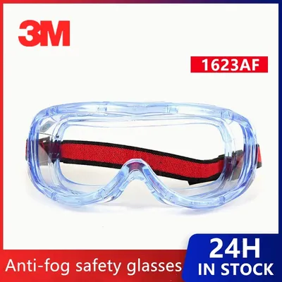 3M 1623AF Anti Chemical Splash Goggles Anti-Fog Safety Anti-UV Polycarbonate Goggles Vent Design