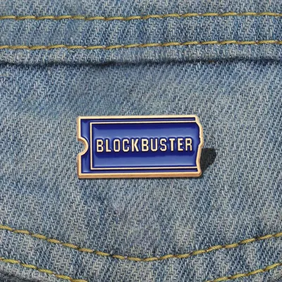 Single Pines Lapel Badges Funny Jewelry Gift for fans Friends Blockbuster Video Logo Enamel Brooch