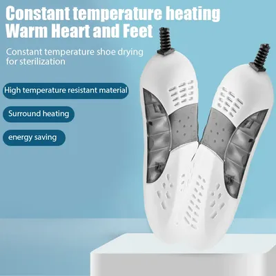10W EU/US Plug Portable Shoe Dryer Foot Warmer Protector Boot Odor Deodorant Dehumidify Device Light