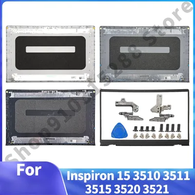 LCD Back Cover For Inspiron 15 3510 3511 3515 3520 3521 3525 Silver 0DDM9D Black 00WPN8 Gray 0T4MT1 Bezel Hinges Repair 15.6inch