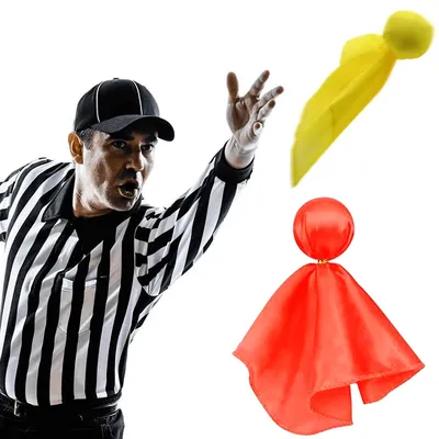 Football Penalty Flag Professional Football Challenge Flags Referee Flag for Football Games Party