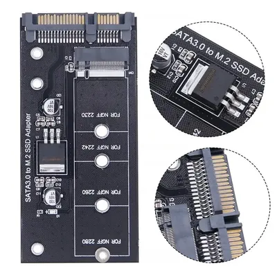 M2 To SATA3 Adapter Card High Efficiency SATA M2.SSD Convert Adapter Card NVME SSD Upgraded SATA 6