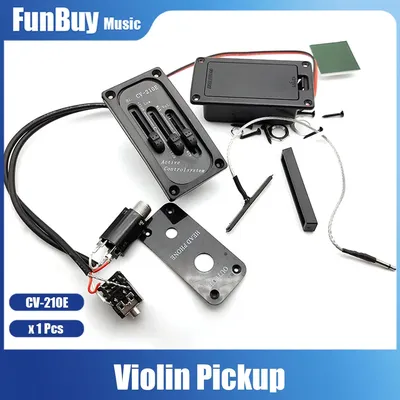Electric Violin Pickup Adjustable Pickup Piezo Pickup Preamp CV-210E for Electric Violin Fiddle