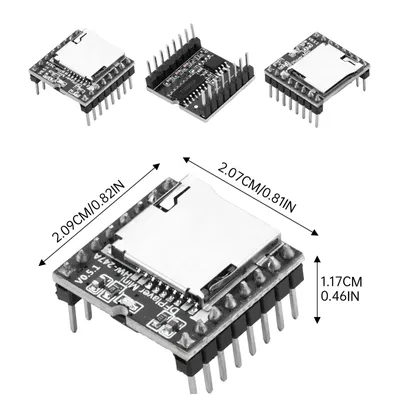 YX5200 DFPlayer Mini MP3 Player Module MP3 Voice Decode Board Supporting TF Card U-Disk IO Serial