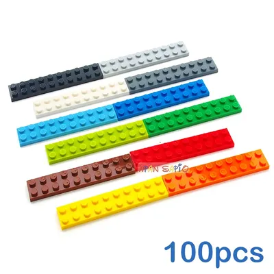 100pcs 2x10 Dots DIY Building Blocks Thin Figures Bricks Educational Size Compatible With 3832