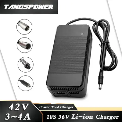 42V 4A 3A Lithium Battery Charger For 10Series 36V 4A 3A Li-ion Battery Pack Fast Charging With
