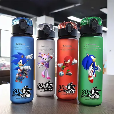 Sonic The Hedgehog 560ML Large Capacity Portable Four-color Water Cup Outdoor Children Adult Kettle