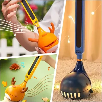 Electronic Erhu Mini Guitar Erhu Cute Cartoon Shape Music Synthesizer Kids Early Educational