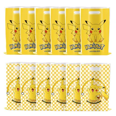 10/20/30 Pcs Handbag Candy Bags Pokemon Birthday Party Decor Kids Gift Packing Bag Birthday Baby Shower Pikachu Party Supplies