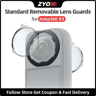 Lens Guards for Insta360 X3 Standard Removable Lens Protector Guard Insta 360 X3 Panoramic Camera