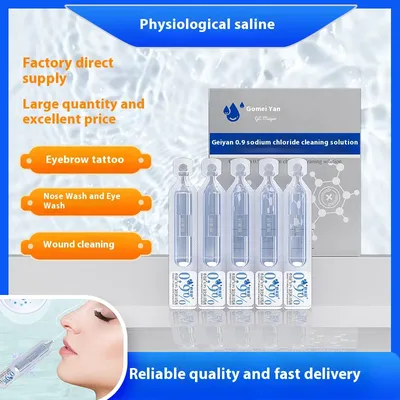 JUSTLANG Medical Nasal Cleaning Saltwater Nebulization Normal Saline Cleaning Solution 5ML*20 Pack
