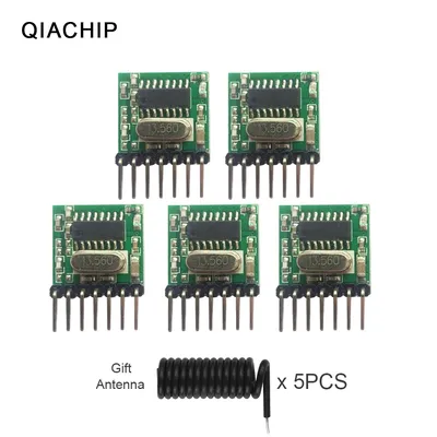 QIACHIP 5pcs Universal Wireless RF Transmitter 1527 Encoding Module 433.92Mhz Mini Remote Control