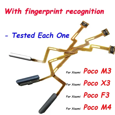 Fingerprint Scanner For Xiaomi Poco X3 Pro M3 F3 / M4 Pro 4G Home Button Fingerprint Menu Return Key