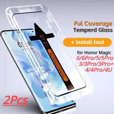 2Pcs Tempered Glass For Honor Magic 6 5 Pro 6 lite 4 Ultimate 3 Pro + Screen Protector With