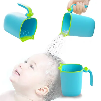 Baby Bath Rinse Cup Newborn Baby Shower Spoons Child Washing Hair Cup for Bathing Kids Bath Tool