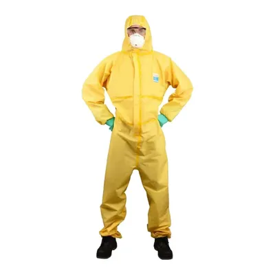 One Piece Chemical Protective Clothing Work Coverall Hazardous Chemical Liquid Sulfuric Acid And