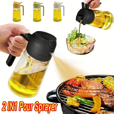 500ml Olive Oil Spray Oil Dispenser Press Type Oils Bottle Spray Oil Dispenser BBQ Kitchen Baking