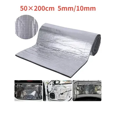 Fireproof Heat and Sound Insulation Mat 200x50cm Acoustic Thermal Mat Soundproof Wall Panels Noise