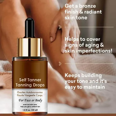 Self Tanning Drops Tanning Oil For Body, Nourishing Sunless Bronzing Drops, Natural Self Tanning For