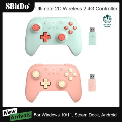 8BitDo - New Ultimate 2C Wireless Gaming Controller for PC, Windows 10, 11, Steam Deck, Raspberry