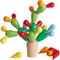 Children's Wooden Cactus Building Block Toy Montessori Benefit Wisdom Toy Multi-functional Assembling Boy and Girl Toy Gift