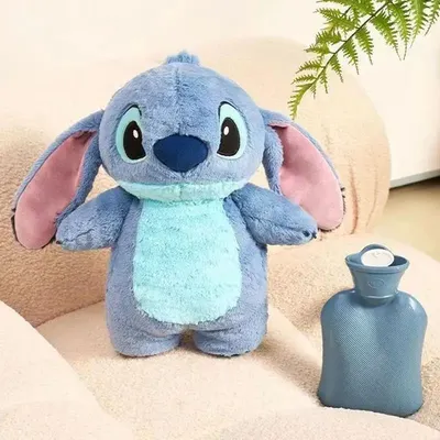 Anime Disney Stitch Angel Lotso Plush Hand Warm Bottle Hot Water Bottles Winter Portable Warm Hand