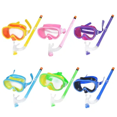 Snorkeling Set Anti-Fog Snorkel Masks Glasses with Breathing Tube for Boys Girls