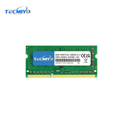 TECMIYO 1RX8 8GB DDR3L 1600MHz SODIMM Laptop Memory RAM 1RX8 DDR3 8GB 1600MHz SODIMM 1.35V