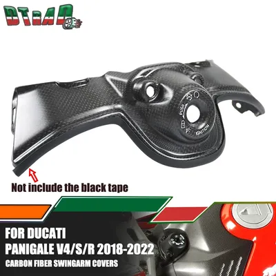 For Ducati Panigale V4 V4S V4R 2018-2023 2024 Real Carbon Fiber Key Ignition Cover Keyguards