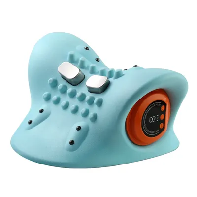 Multifunction EMS Electrotherapy Heating Cervical Spine Pillow Wireless Ergonomic Acupressure Neck