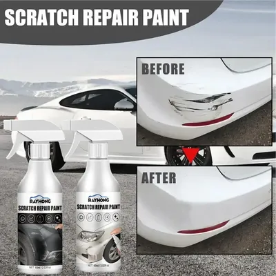 Scratch Repair Spray Black & White Portable Car Polishing Spray Deep Scratch Repairing Wax Scratch