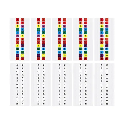10 Sheets Index Label Alphabet Stickers Tabs for Notebooks Strip Letter BookMark Memo Tab Stationery