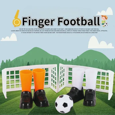 Finger Football Game Sets with Two Goals Funny Family Party Finger Soccer Match Toy for Fans Club